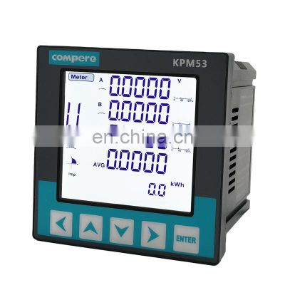 Digital panel multifunction smart IOT 3 phase energy ct meter with rs485 modbus