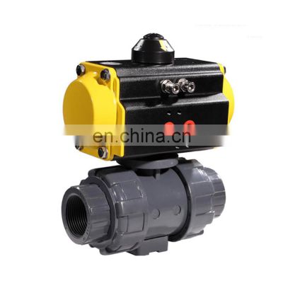 Ball Valve Manufacturer PVC Plastic Air Flow Pneumatic Control Ball Valve pneumatic control valve