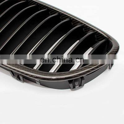Front Grill for BMW F10 F18 M5 High Quality Carbon Fiber Single Slat Line Bumper Grill for BMW 5 Serious 2010-2017 photo-3