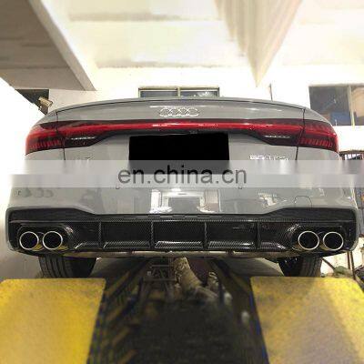 S7 Diffuser With Tailpipe for Audi A7 Refit to Audi A7 S Line High Quality Rear Bumper Diffuser 2019-IN photo-5