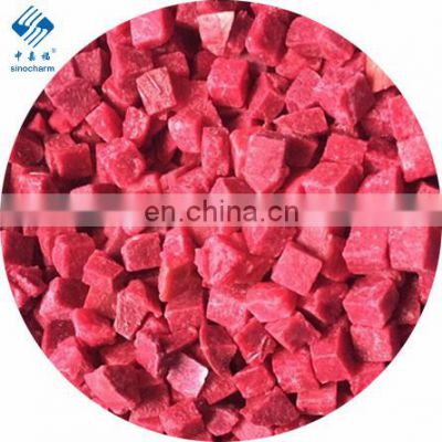 Promotion of New Crop 10 * 10MM IQF Fresh  frozen Purple  beet root dice