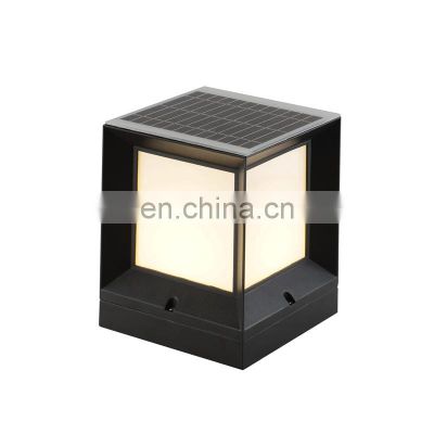 Garden Solar Security Lawn Pillar Light Square Outdoor Villa Front Door Fence Post Balcony Pathway Solar Main Gate Lamp