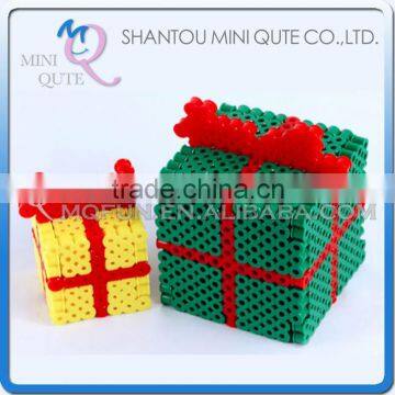 Mini Qute Kawaii DIY Ironing Hama Perler Beans 3D Jigsaw Christmas gift model building blocks educational toy (Accept OEM)