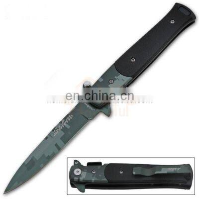 9 Inch G-10 handle stainless steel pocket hunting folding knife