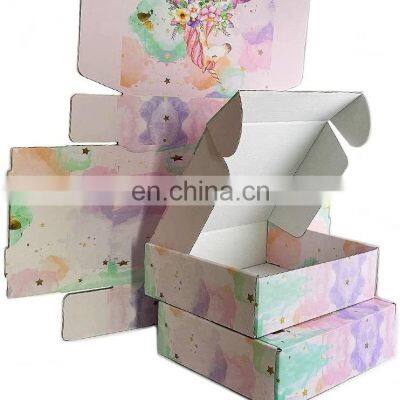 Custom printed mailer boxes for clothes dress luxury cosmetic packaging recycled paper custom white shipping box