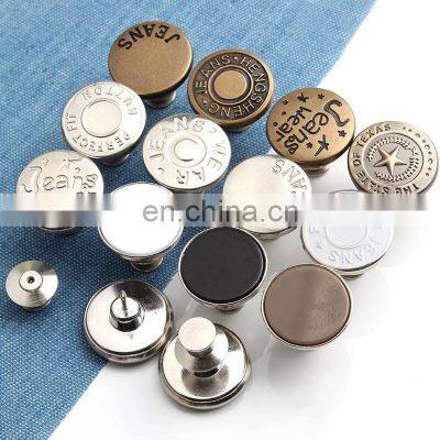 Snap Fastener Metal Buttons for Clothing Jeans Perfect Fit Adjust Button self Increase Reduce Waist Free Nail Sew Botones