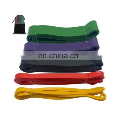 Custom Long Latex Workout Fitness Rubber Loop Band Pull Up Assist Band Set of 5 Power Exercise Stretch Resistance Bands