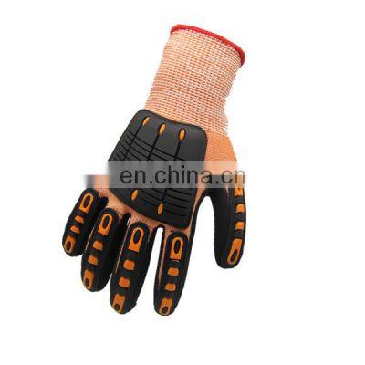 TPR Anti Impact Nitrile Safety Cut Resistant Hand Non-slip Industrial Work Gloves photo-2