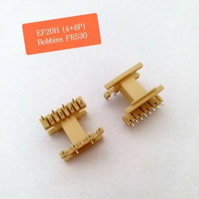 EF20 Horizontal bobbins, EF20H(4+8P) Horizontal bobbins, EF20 Horizontal transformer bobbins. FR530 material, Fast delivery time.