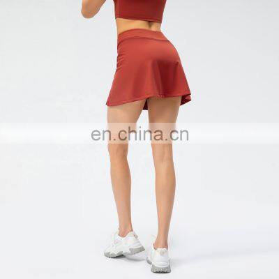 Outdoor Sports Pants Skirt Female Running Tennis Two Short Skirt Women Running Tennis Skirts With Pocket photo-3