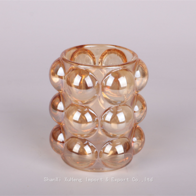 Wholesale Funny Novelty Colored Candle Holder Tumblers Bubble Decorative Tabletop Drinking Glasses photo-2