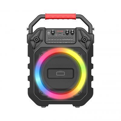 Oem Manufacturer 6.5 Inch 30w Portable Karaoke Blue Tooth Microphone Speaker With Colorful Led Light