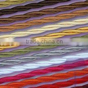 Various color various pattern woven the power cord