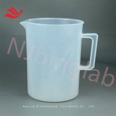 NJbinglab 2L PFA Beakers with handle, large capacity, translucent for easy viewing