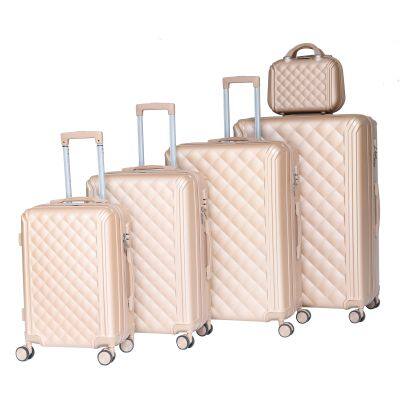 Practical Five-pieces ABS Luggage Sets With Silent Universal Wheels