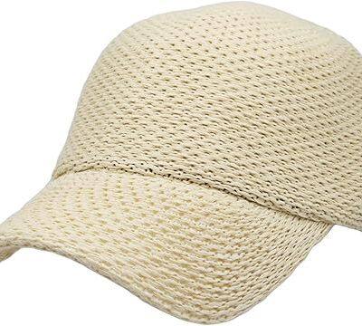Baseball Cap Summer Cool Paperstraw Cotton Mesh Ballcap for Men Women