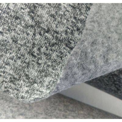 Premium 100% Polyester Melange Knit Coarse Needle Hacci Brushed Fleece Fabric - Ideal for High-End Apparel