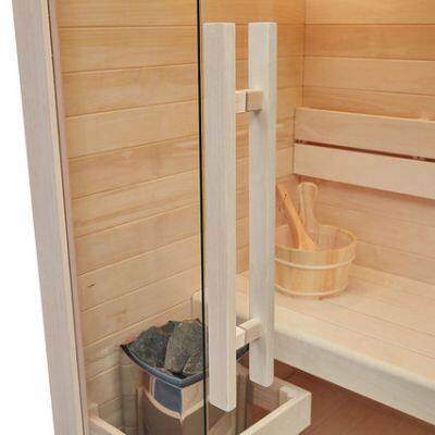 Canadian Hemlock Redwood Traditional Steam Sauna for 3 People Best Cheap Sauna Room photo-3
