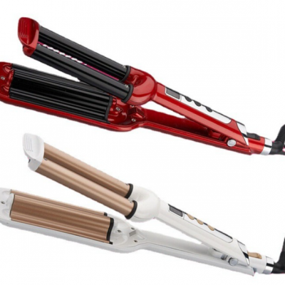 Three Tube Curling Stick/Chicken Rolls Wave Temperature Regulating LCD Display Curler/hairdresser（Wechat:13510231336）