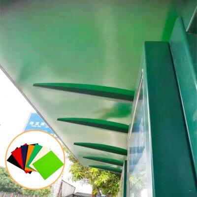 Panneaux en fibre de verre FRP anti-corrosion, plaques embossées imperméables pour les auvents des gares d'autobus, construction par soudage biologique