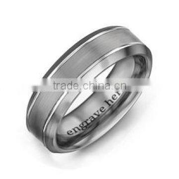 customized cheap titanium rings fashion engraved wedding rings promise ring for men and women