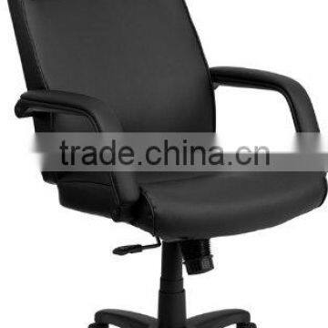 High Back Black Leather Executive Swivel Office Chair with Memory Foam Padding