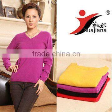 women's antipilling cashmere sweater /flat knitting jumper