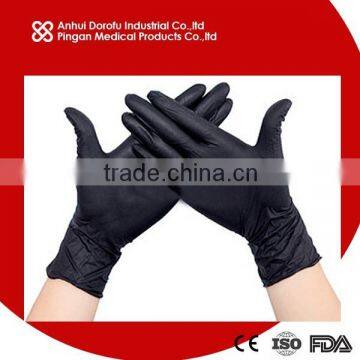 Nitrile exam glove/examination glove black CE ISO FDA