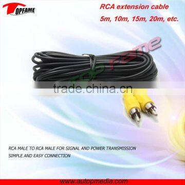 RCA cable for car rearview system, reversing system extension RCA cable