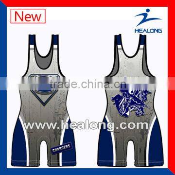 Lycra Custom High Qulicty Cheap Men Wrestling Jersey Shirt Clothing