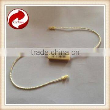 Fashional Good Quality Plastic Seal Tag With Logo String Seal Plastic Hook Hang Tag