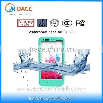2015 anti-drop waterproof case for lg g3,for lg g3 waterproof case with kickstand