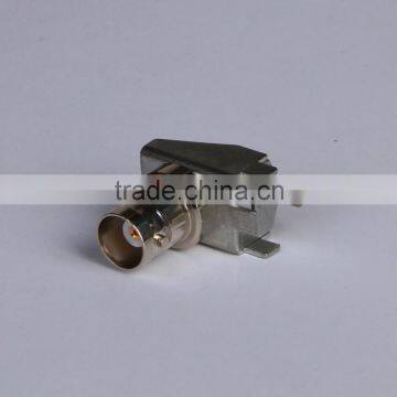 RF connector 90-degree 50 ohm bnc pcb mount right angle female connector (plating nickel)