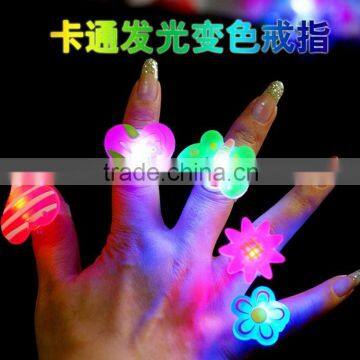 Chilren popular led flashing ring festival&party supplies led ring lovely TPR/Plastic Resin material