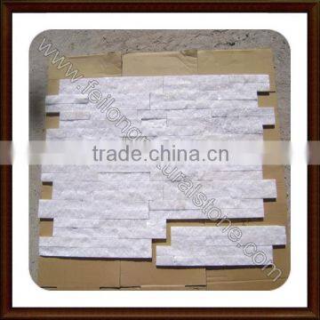 white quartz stack stone veneer