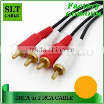 SLT 10ft Gold Plated 2Rca to 2Rca AV Audio Video Cable