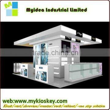 Retail Luxury Glass Cosmetic Showroom Display Shelves