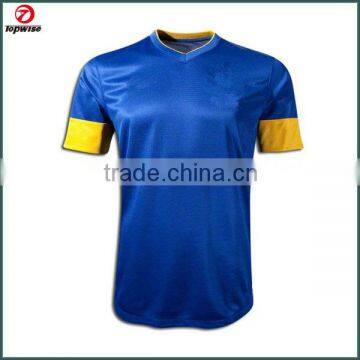 Custom new fashion dye sublimation brazil away soccer jersey