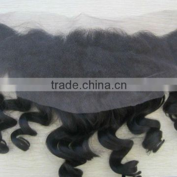 2013 hot sale- brazilian human hair lace frontal piece with baby hair