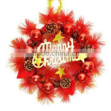 Plastic Custom Christmas Wreath/Xmas Door Wreath Hanging Wreath