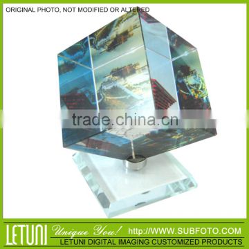 K9 Crystal cube photo fancy gift item