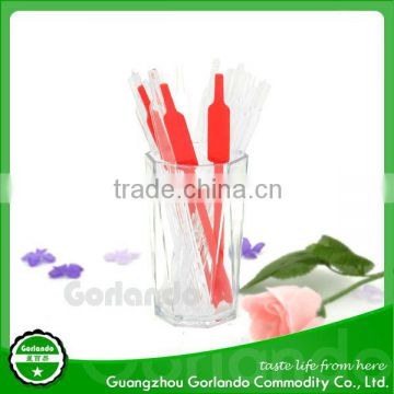 165mm bottle shape plastic drinking cocktail sticks