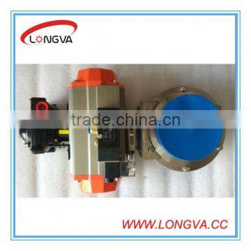 butt weld butterfly valves with pneumatic actuator