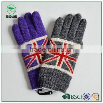 Personalized Jacquard knitting fashion girl dress glove