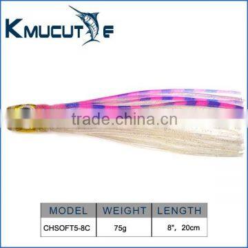 Wholesale OEM Manufacturer fishing gear octopus skirts 8 inch,12inch resin head marlin luretrolling lure marlin lure