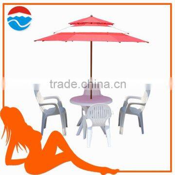 280CM*8K red and white color patio umbrella fabric