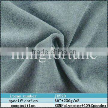 elastane 12%spandex 88%polyester brushed fabric .