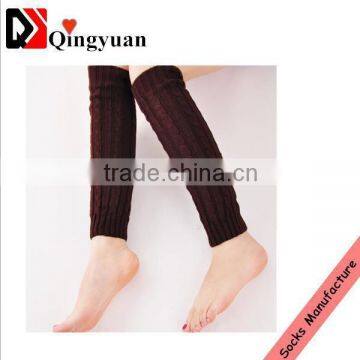 Bulk wholesale custom knitted leg warmers women knee high boots socks