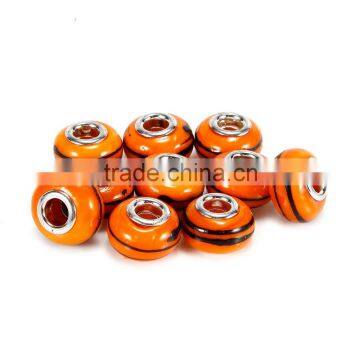 Hot Selling Murano Lampwork 10 pcs Orange Color Style #2 Glass Beads Loose Beads