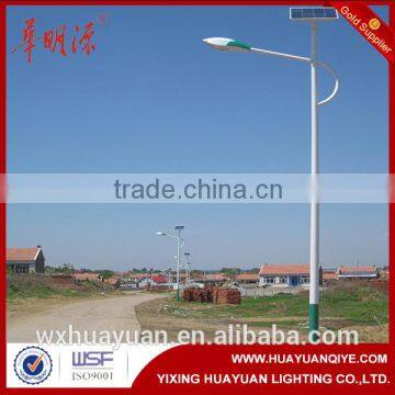 Single arm steel solar light pole